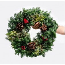C4 – Fresh Cut 22” Holiday Wreath